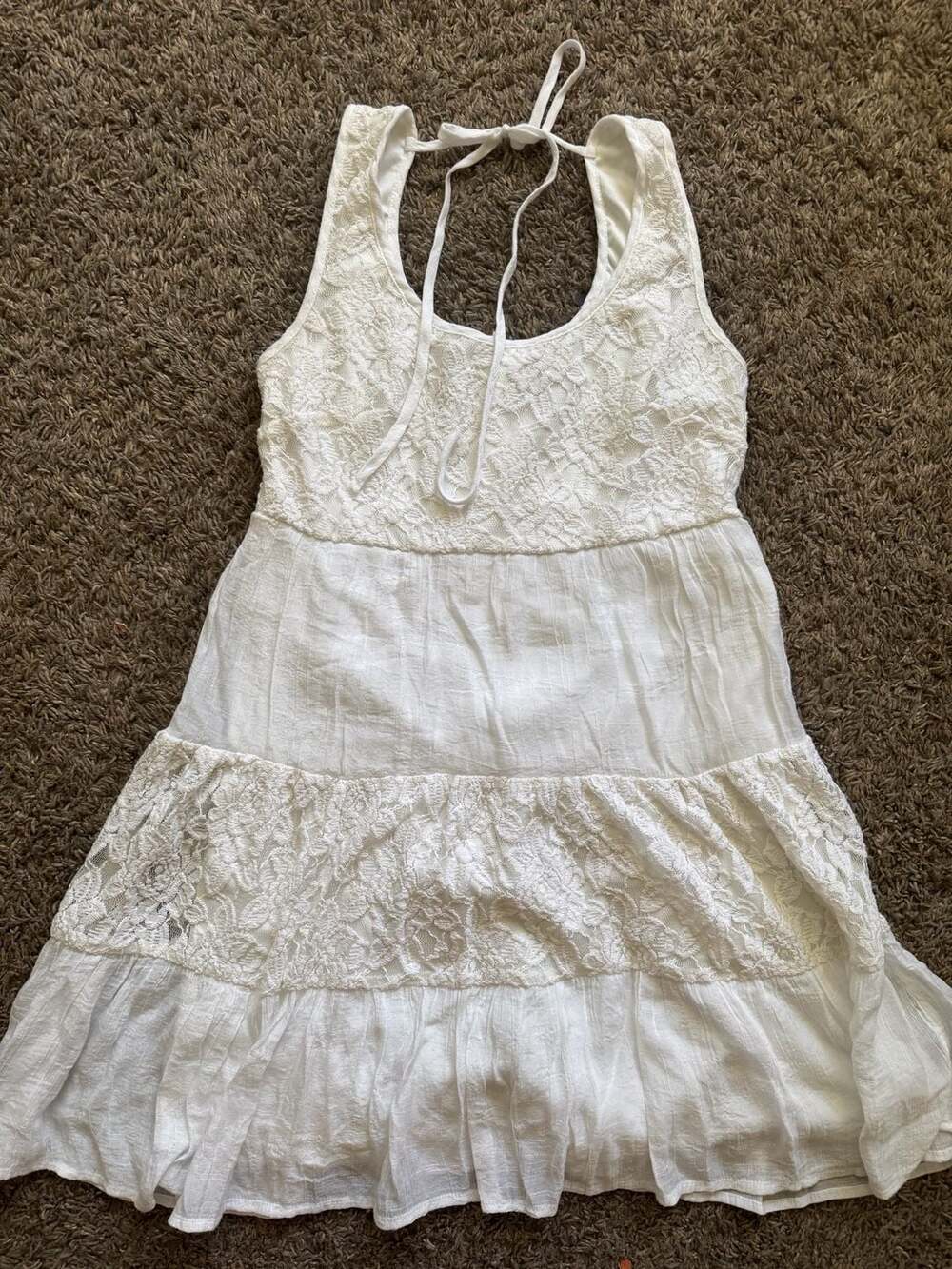 Speechless White Lace Mini Dress (5)